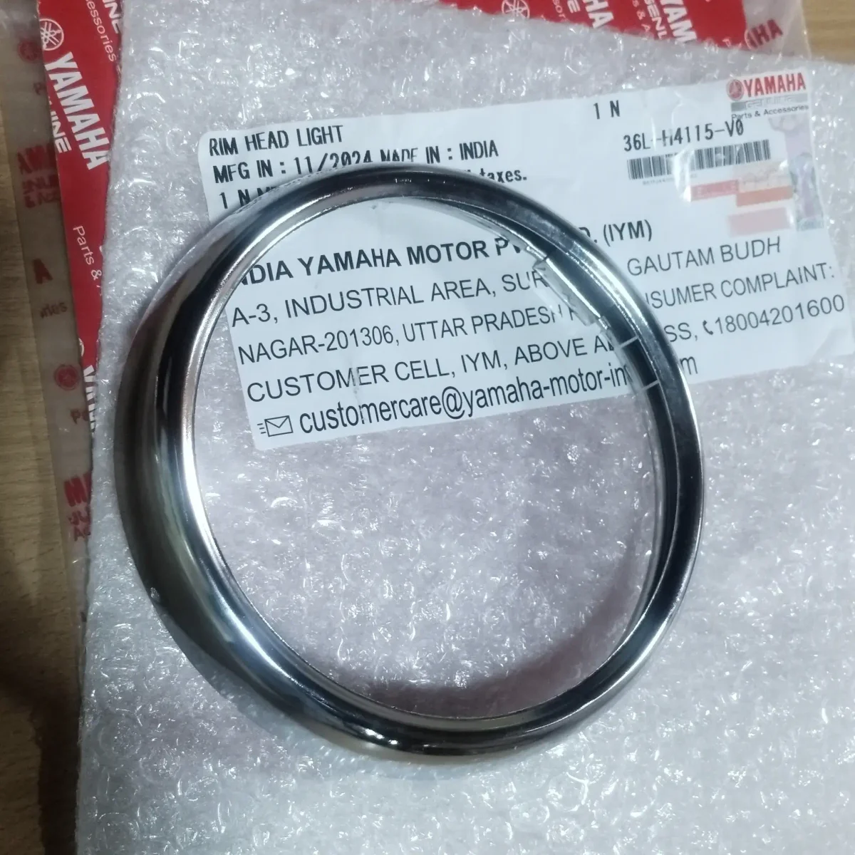 HEAD LIGHT RIM CROME RX100/RX135