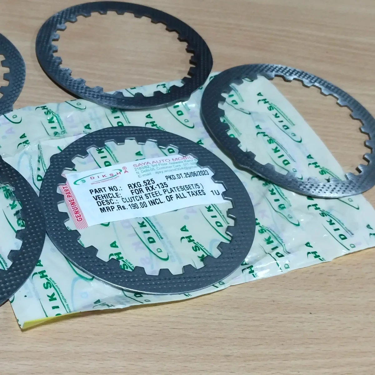 CLUTCH STEEL PLATES(SET / 5) (RXG.525)