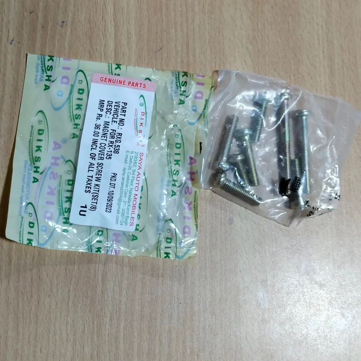 MAGNET COVER SCREW KIT(SET/8) (RXG.538)
