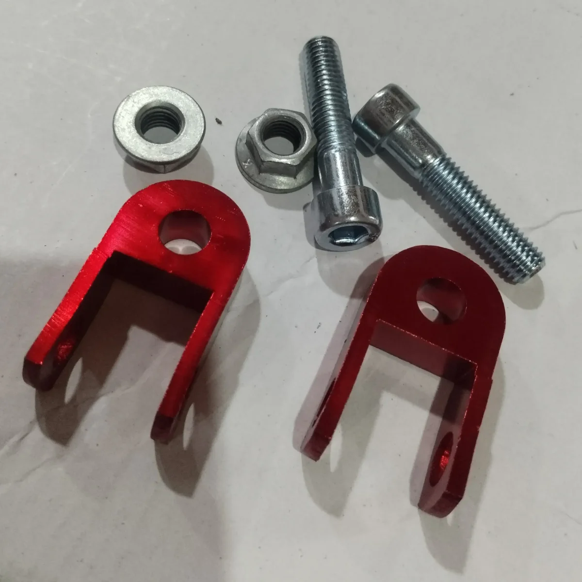 SHOCK ABSORBER HEIGHT NUT CNC TYPE RED