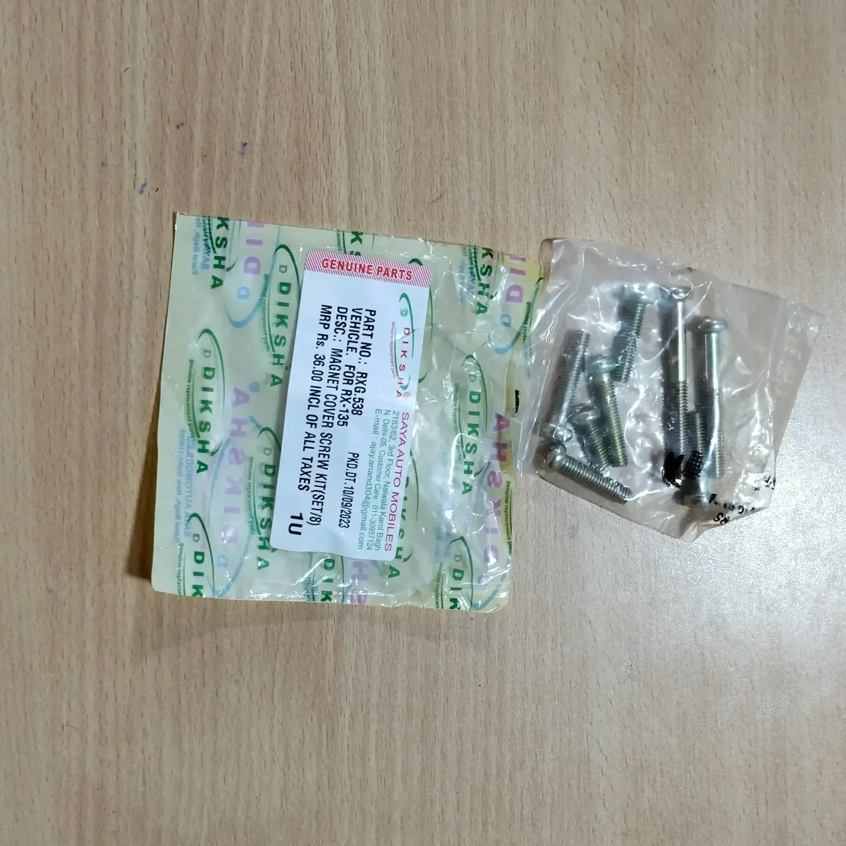 MAGNET COVER SCREW KIT(SET/8) (RXG.538) 2