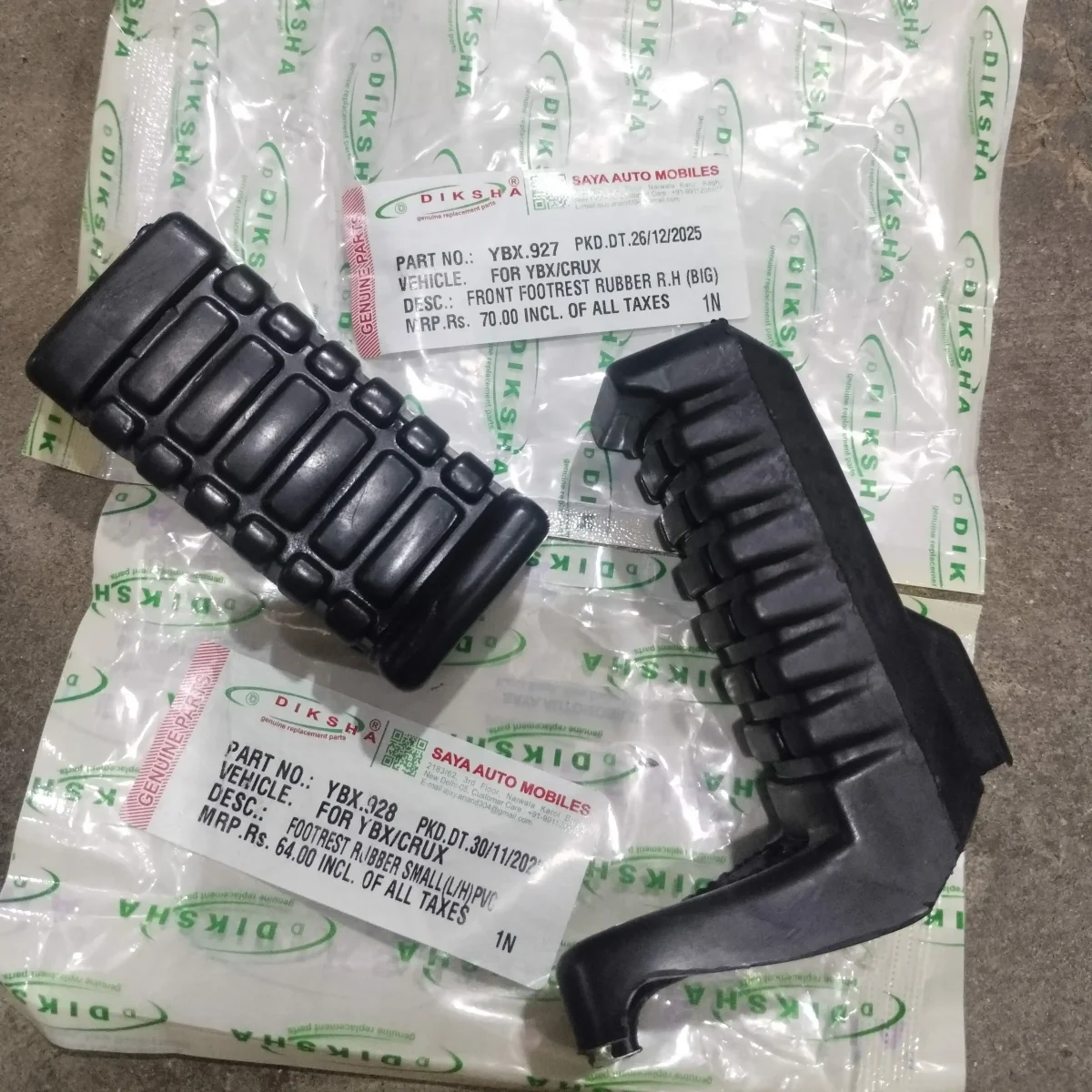 Foot Rest Rubber Set Rx Series