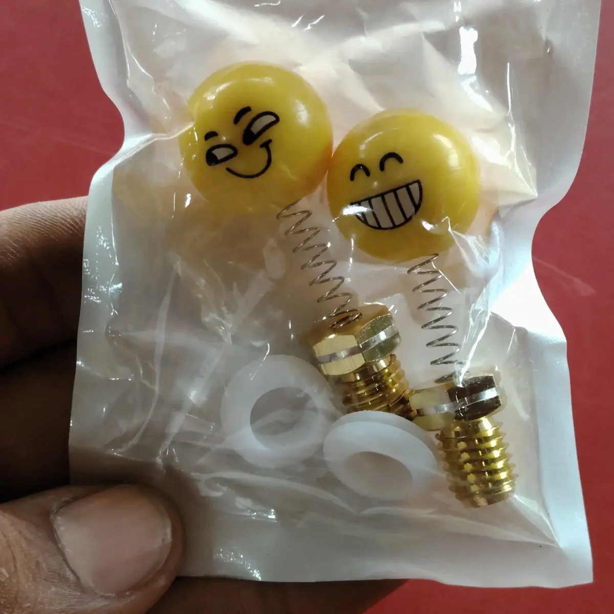 Mirror nut fancy univarsal yellow 2