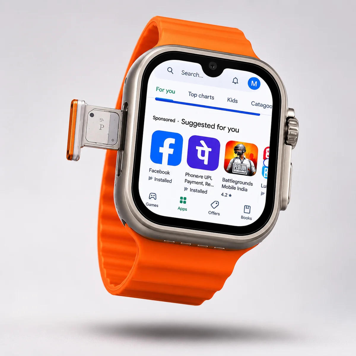 5G Dual Camera Android Smart Watch – SIM Calling, Play Store, HD Display & Long Battery