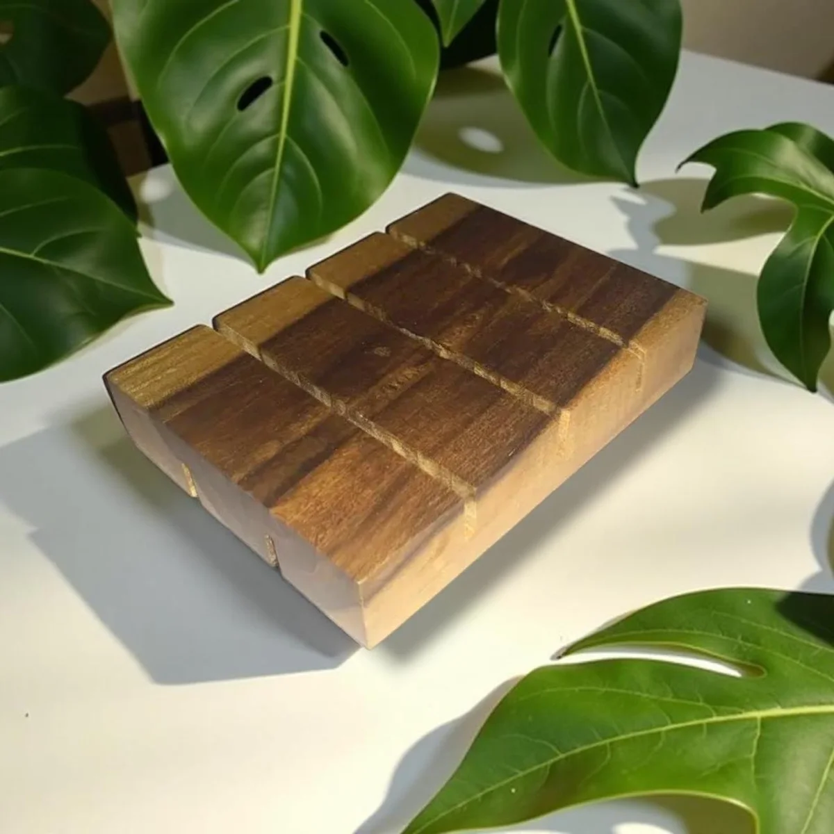 NEEM WOOD FLAT SOAP DISH 2