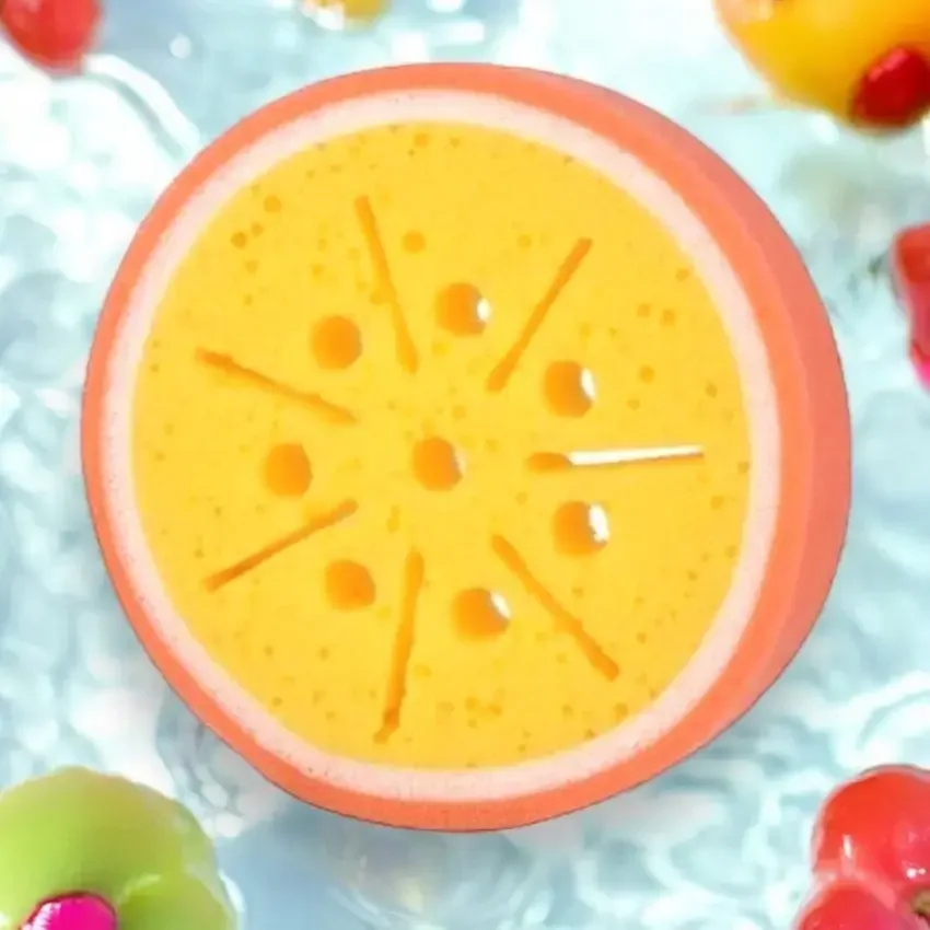 Orange Bath Sponge for Kids