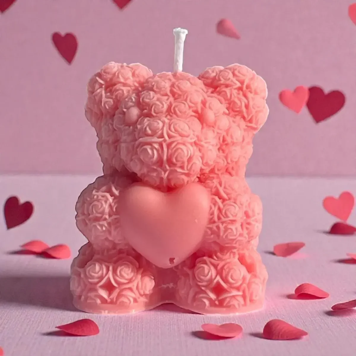 ROSE TEDDY BEAR CANDLE