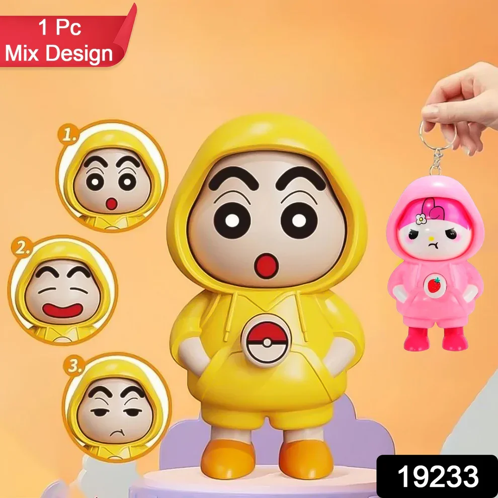 Face Changing Doll Keychain with 3 Expressions - Shinchan