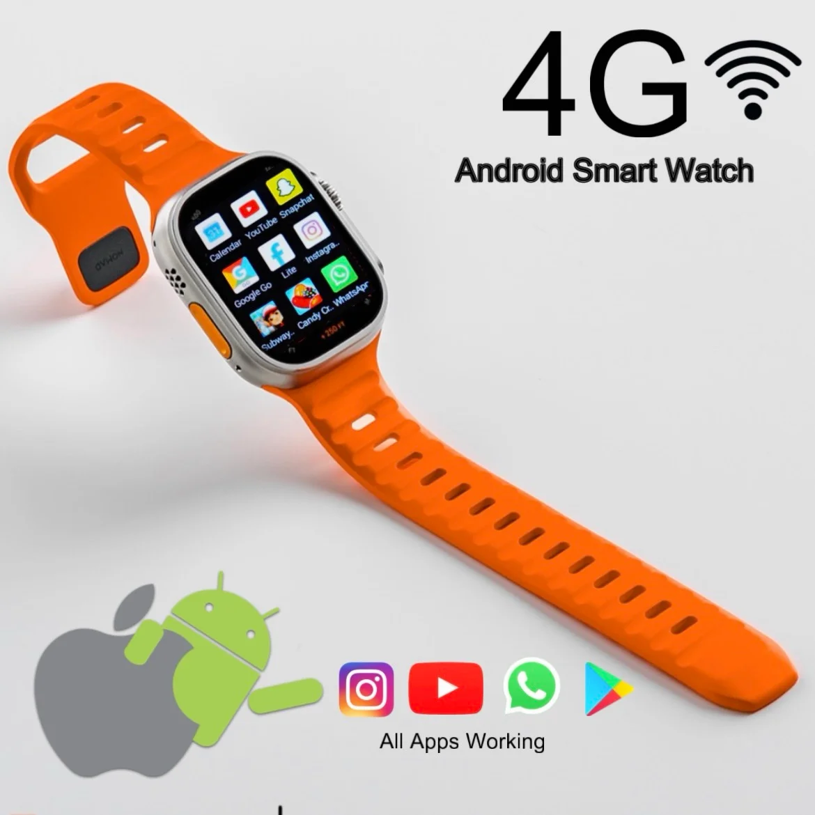 4G & 5G Android Ultra Smart Watch [ Sim Card Watch] YouTube Working🔥
