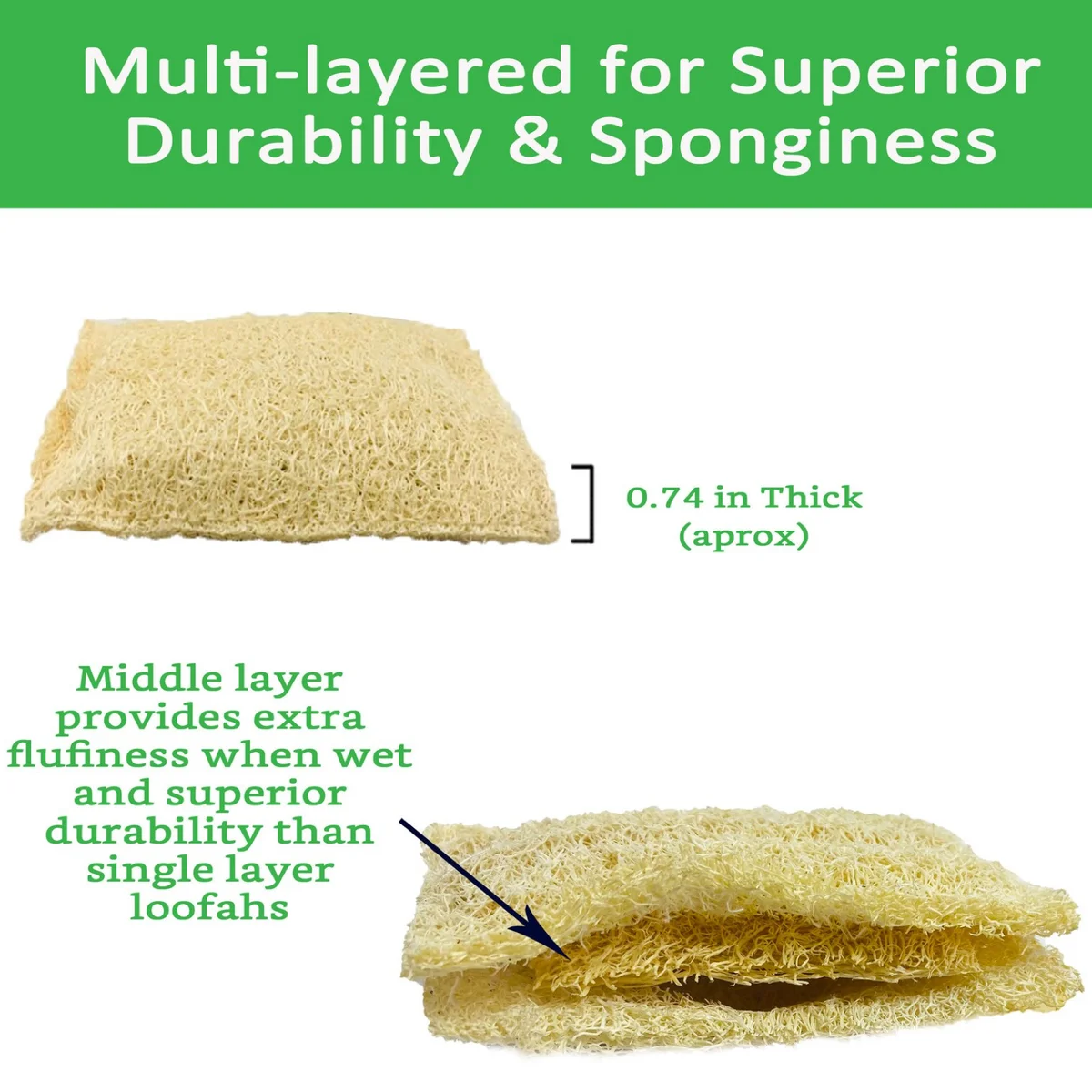 NATURAL LOOFAH (Three- Layer) LARGE 3
