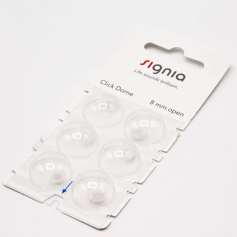 Signia Click Domes Open – EarWear 2.0 (8 mm, 10 mm, 6 Pieces)