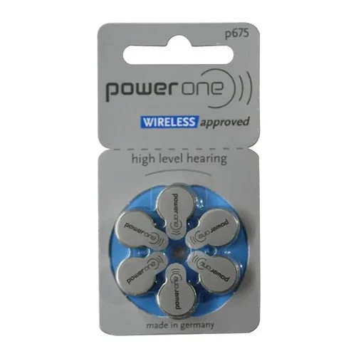 PowerOne Hearing Aid Battery Size 675 MF (Pack of 6)