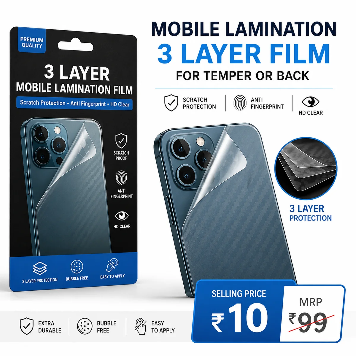 Mobile Lamination 3 Layer Film