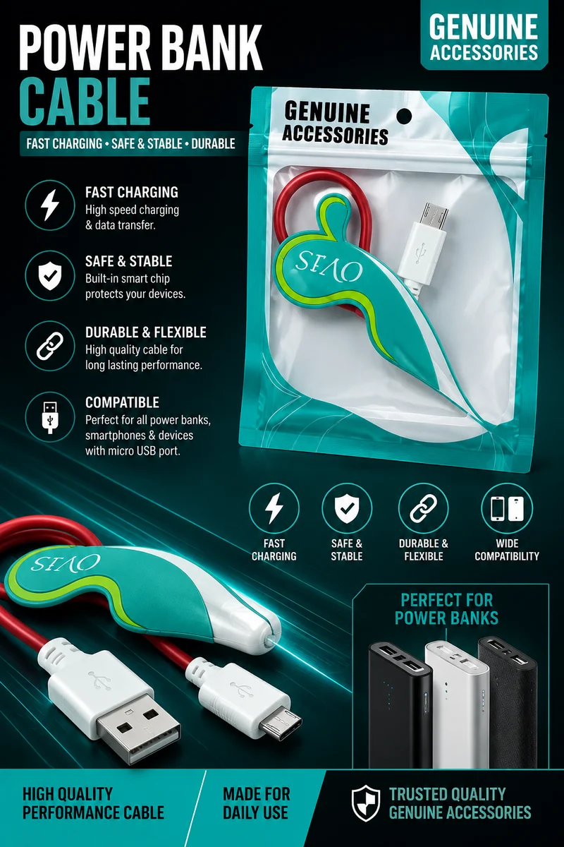 Powerbank Mini Cable V8/Micro